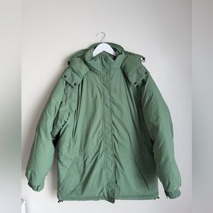 LL Bean Penobscot Parka Women’s Large Green Hooded Winter Coat